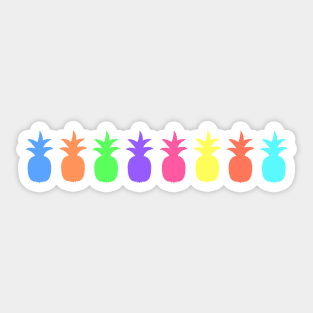 Rainbow pineapples Sticker